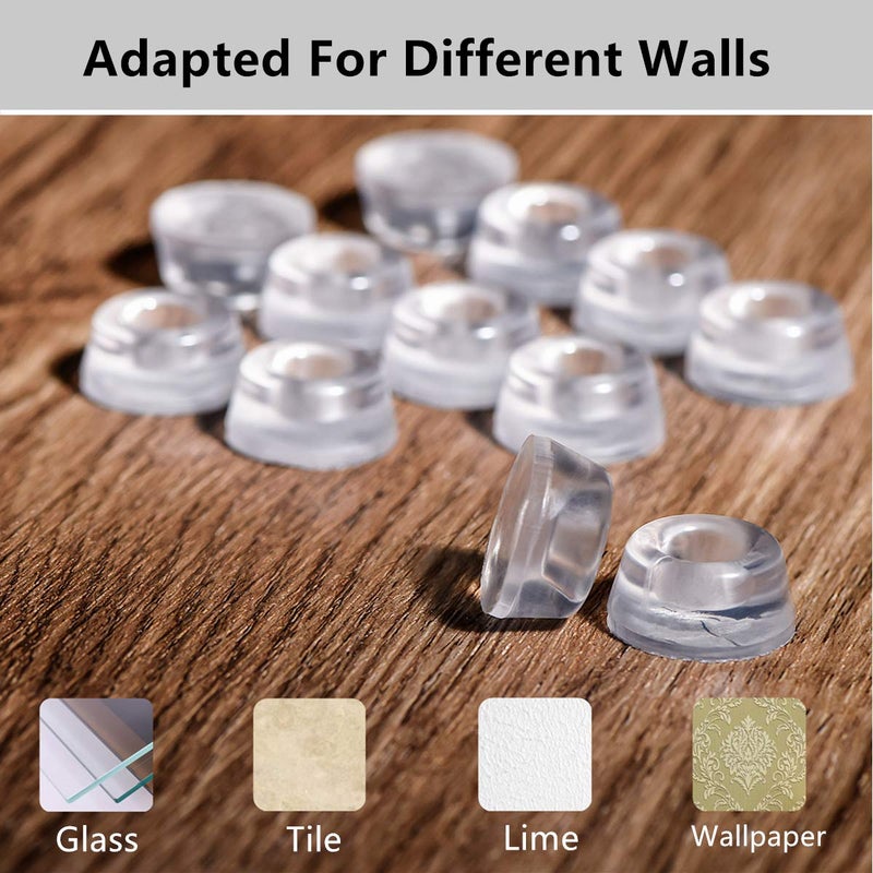 FURNIMATE Wall Protectors from Door Knobs 12PCS, Door Knob Wall Protector, Door Stoppers for Wall, Door Stoppers Wall Protector, Door Handle Stopper - Image 5
